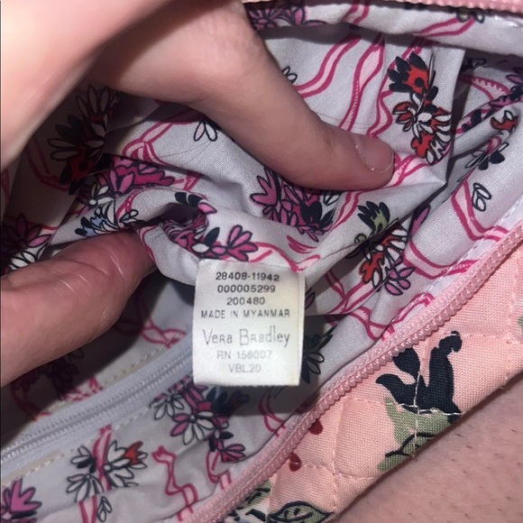 NWOT Vera Bradley Triple Zip Hipster Crossbody Bag Hope Blooms Pink - Picture 6 of 7